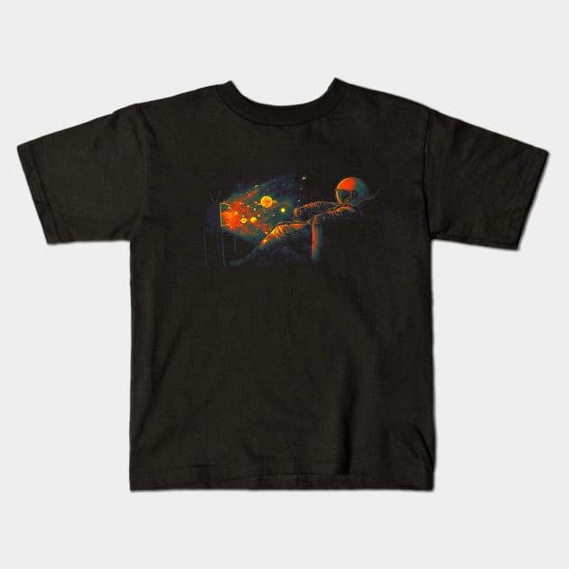 Cosmic Channel Kids T-Shirt by nicebleed